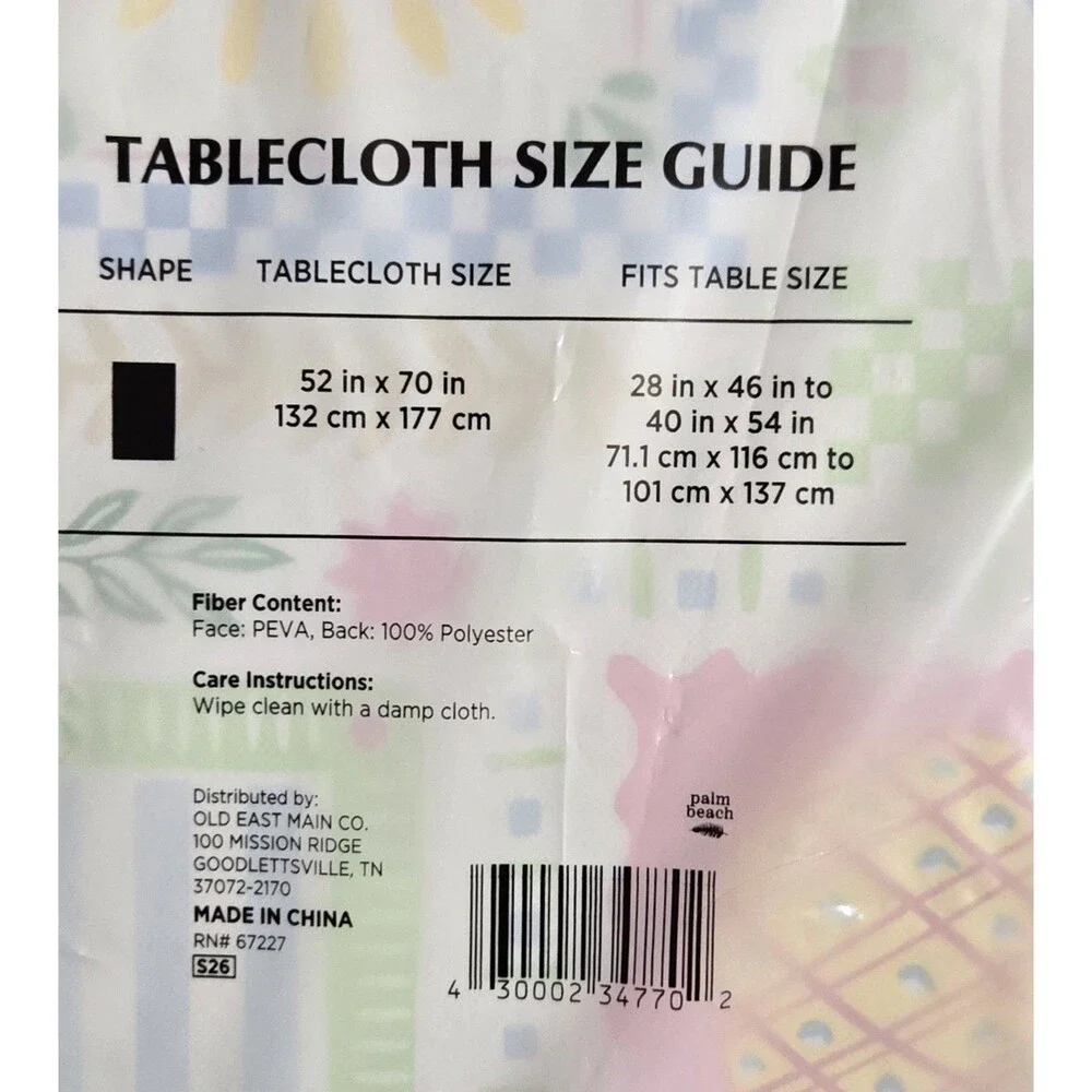 Palm Beach Tropical Kitchen Set- Tablecloth 52